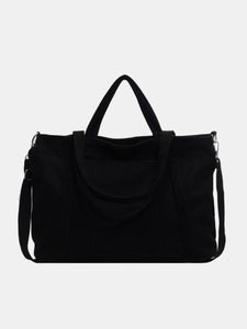 Corduroy Solid Large Tote Bag (multiple color options)