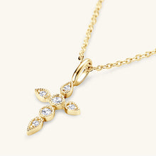 Load image into Gallery viewer, 925 Sterling Silver Moissanite Cross Pendant Necklace (gold or silver)
