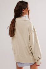 Load image into Gallery viewer, Exposed Seam Side Slit Long Sleeve Sweatshirt (multiple color options)
