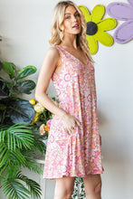 Load image into Gallery viewer, Floral V-Neck Tank Dress with Pockets
