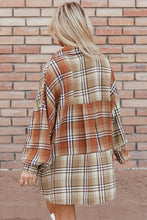 Load image into Gallery viewer, Plaid Snap Down Dropped Shoulder Shacket
