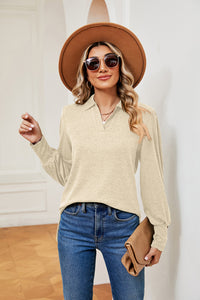 Johnny Collar Long Sleeve Top (multiple color options)