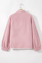 Load image into Gallery viewer, Half Snap Long Sleeve Sweatshirt with Side Slit Pockets
