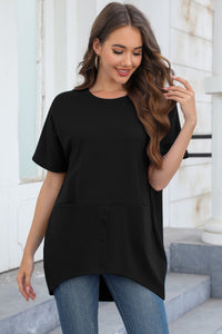 Round Neck Short Sleeve Top (multiple color options)