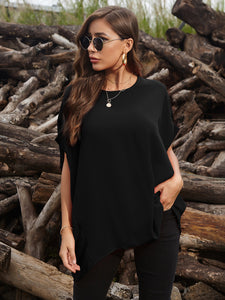 Round Neck Short Sleeve Top (multiple color options)