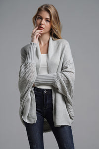 Open Front Batwing Sleeve Cardigan (multiple color options)