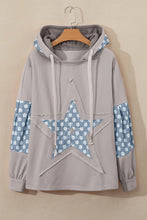 Load image into Gallery viewer, Drawstring Star Long Sleeve Hoodie (multiple color options)
