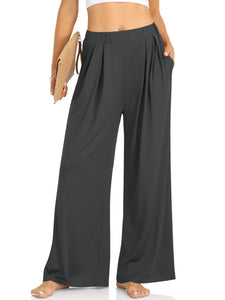 Elastic Waist Wide Leg Pants (multiple color options)