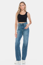 Load image into Gallery viewer, Judy Blue Tummy Control Cut Raw Hem Straight Jeans
