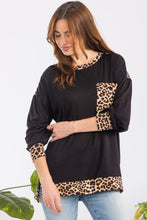 Load image into Gallery viewer, Leopard Round Neck Dropped Shoulder T-Shirt
