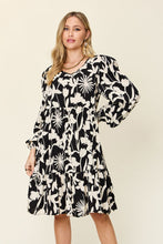 Load image into Gallery viewer, Printed Ruffle Hem Dress with Pocket
