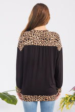 Load image into Gallery viewer, Leopard Round Neck Dropped Shoulder T-Shirt
