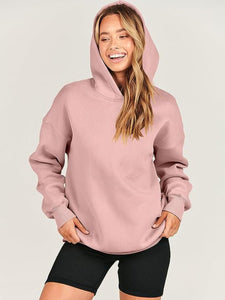 Dropped Shoulder Long Sleeve Hoodie (multiple color options)