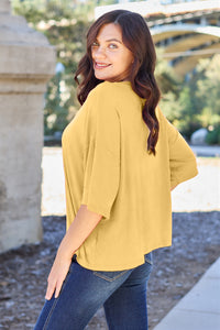 Bamboo Round Neck Drop Shoulder T-Shirt (multiple color options)