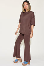 Load image into Gallery viewer, Bamboo Drop Shoulder T-Shirt and Flare Pants Set (multiple color options)
