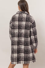 Load image into Gallery viewer, Plaid Button Down Longline Shacket
