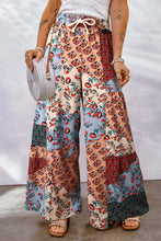 Load image into Gallery viewer, Drawstring Printed Wide Leg Pants (multiple color/print options)
