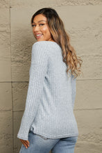 Load image into Gallery viewer, Autumn Aura Buttoned Hem Detail Ribbed Top (multiple color options)
