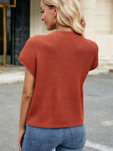 Load image into Gallery viewer, Round Neck Short Sleeve Sweater (multiple color options)
