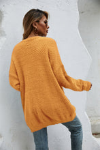 Load image into Gallery viewer, Open Front Openwork Fuzzy Cardigan with Pockets (multiple color options)
