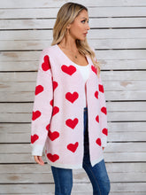 Load image into Gallery viewer, Heart Open Front Long Sleeve Cardigan (multiple color options)
