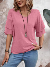 Load image into Gallery viewer, V-Neck Layered Sleeve Top(multiple color options)
