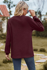 Round Neck Raglan Sleeve Top (multiple color options)