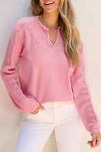 Load image into Gallery viewer, Daisy Notched Long Sleeve Sweater (multiple color options)
