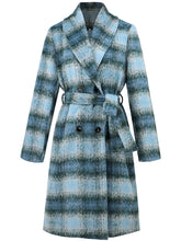 Load image into Gallery viewer, Plaid Tie Waist Long Sleeve Coat (multiple color options)
