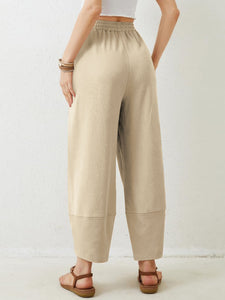 Lovelet Elastic Waist Wide Leg Pants (multiple color options)