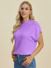 Load image into Gallery viewer, Mock Neck Short Sleeve Sweater (multiple color options)
