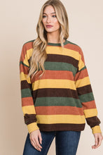 Load image into Gallery viewer, Multi-Color Striped Knit Top
