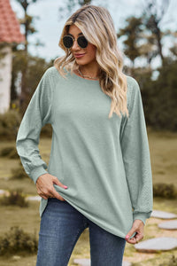 Round Neck Raglan Sleeve Top (multiple color options)