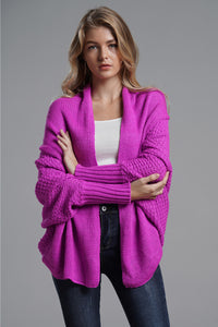 Open Front Batwing Sleeve Cardigan (multiple color options)