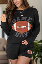 Load image into Gallery viewer, GAME DAY Football Round Neck Long Sleeve Top and Shorts Set
