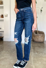 Load image into Gallery viewer, Judy Blue High Waist Rigid Magic Heavy Destroy Straight Jeans
