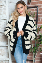 Load image into Gallery viewer, Striped Contrast Open Front Long Sleeve Cardigan
