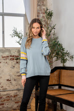 Load image into Gallery viewer, Contrast Stripes Long Sleeve Sweater
