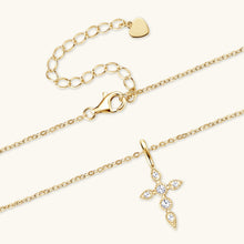 Load image into Gallery viewer, 925 Sterling Silver Moissanite Cross Pendant Necklace (gold or silver)
