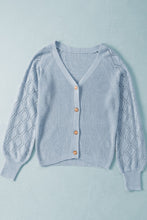 Load image into Gallery viewer, Openwork V-Neck Button Up Cardigan
