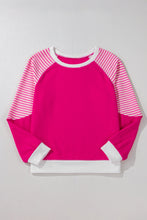 Load image into Gallery viewer, Striped Round Neck Long Sleeve Sweatshirt
