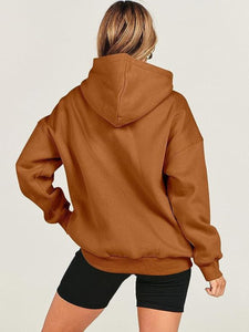 Dropped Shoulder Long Sleeve Hoodie (multiple color options)