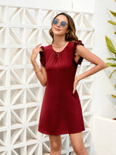 Load image into Gallery viewer, Ruffled Round Neck Mini Dress (multiple color options)
