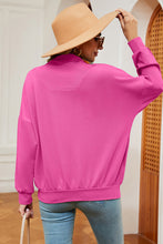 Load image into Gallery viewer, Half Zip Dropped Shoulder Sweatshirt (multiple color options)
