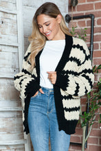 Load image into Gallery viewer, Striped Contrast Open Front Long Sleeve Cardigan
