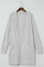 Load image into Gallery viewer, Pocketed Open Front Long Sleeve Cardigan (2 color options)
