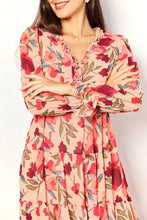 Load image into Gallery viewer, Weekend Away Floral Frill Trim Flounce Sleeve Plunge Maxi Dress (2 color options)
