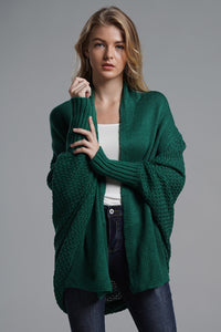 Open Front Batwing Sleeve Cardigan (multiple color options)