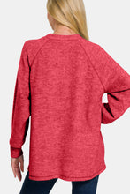 Load image into Gallery viewer, Brushed Melange Hacci High-Low Sweater
