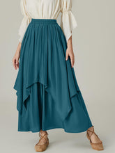 Load image into Gallery viewer, Smocked Waist Band Ruched Layered Skirt (multiple color options)
